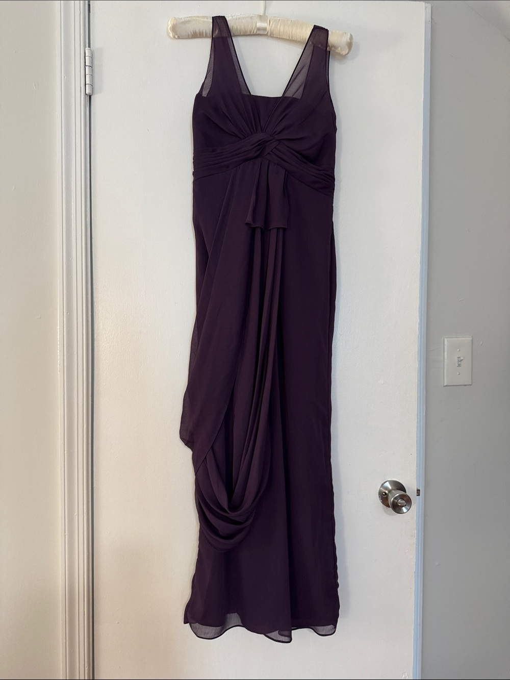 White by Vera Wang Plum Sleeveless Maxi Dress
